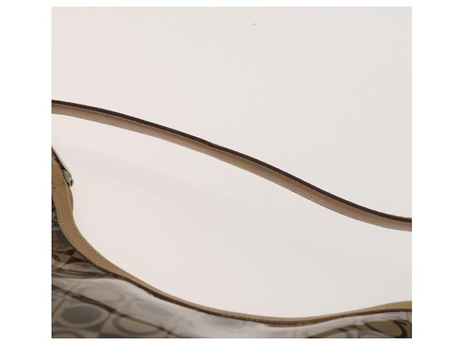 Salvatore Ferragamo Borsa a mano in vinile 2 pezzi marrone Auth mr1382 - vista 6