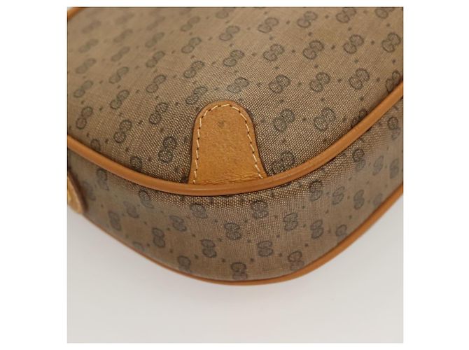 GUCCI GG Supreme Web Sherry Line Borsa PVC Beige Oro 164 02 066 Auth yk18484 D'oro - vista 15