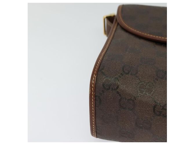Bolsa de Ombro GG Canvas Gucci Marrom Dourado 001 14 0712 Auth ep8705 - vista 10
