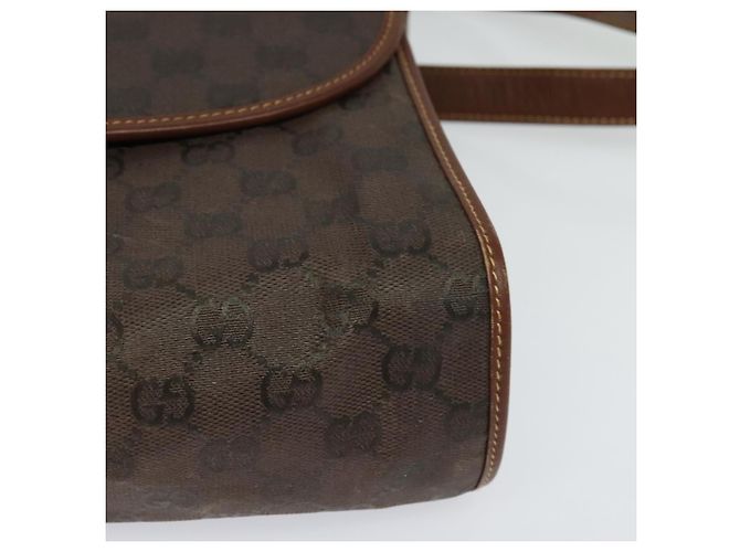 Bolsa de Ombro GG Canvas Gucci Marrom Dourado 001 14 0712 Auth ep8705 - vista 11