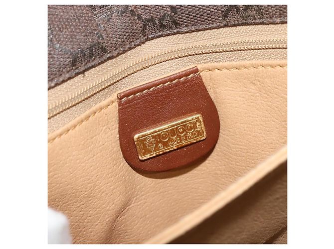 Bolsa de Ombro GG Canvas Gucci Marrom Dourado 001 14 0712 Auth ep8705 - vista 15