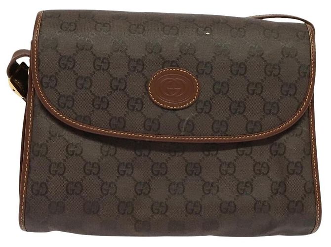 Bolsa de Ombro GG Canvas Gucci Marrom Dourado 001 14 0712 Auth ep8705 - vista 2