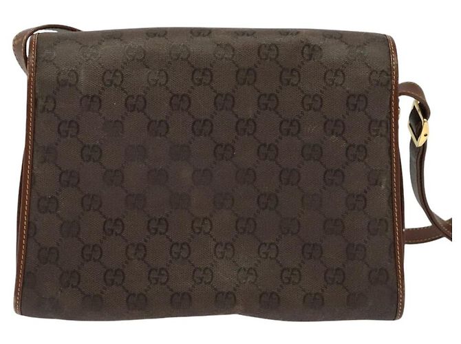 Bolsa de Ombro GG Canvas Gucci Marrom Dourado 001 14 0712 Auth ep8705 - vista 3