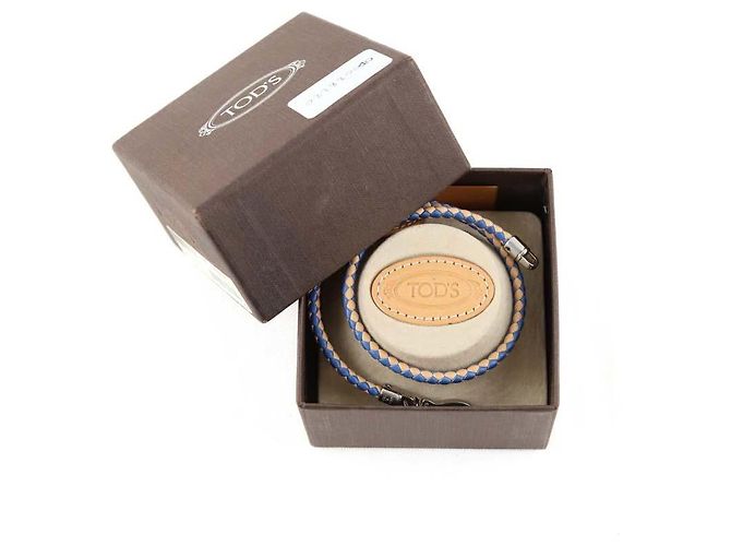 Tod's Bracciale in pelle blu - vista 5