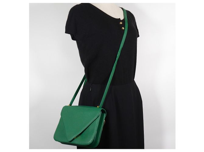 Borsa a spalla in pelle verde Bottega Veneta - vista 20