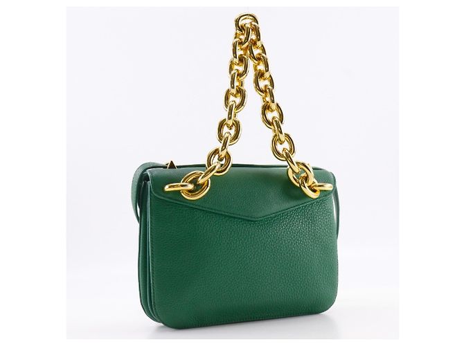 Borsa a spalla in pelle verde Bottega Veneta - vista 3