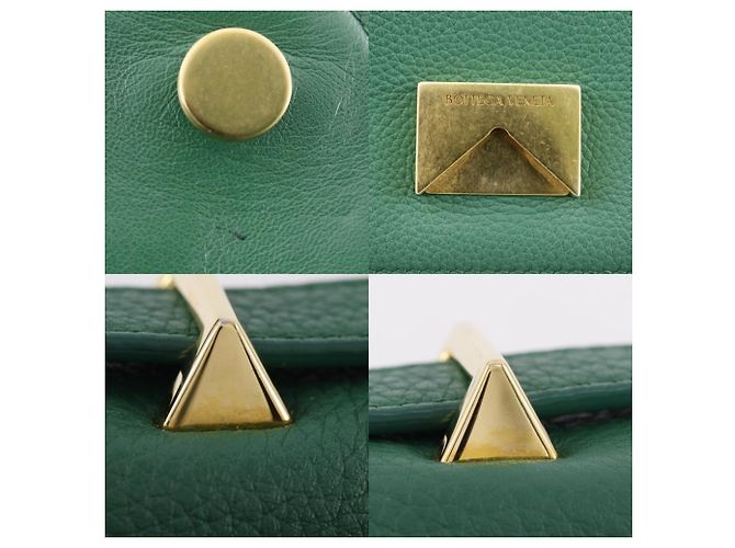 Borsa a spalla in pelle verde Bottega Veneta - vista 8