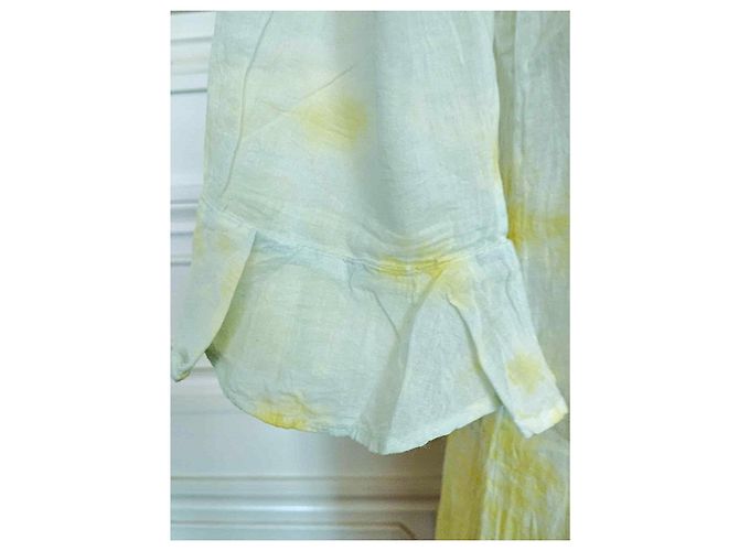 Vestido Antik Batik de algodón menta y amarillo Multicolor - vista 13