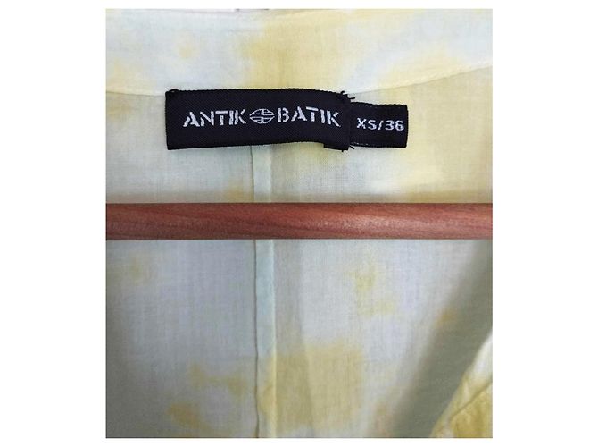 Vestido Antik Batik de algodón menta y amarillo Multicolor - vista 3