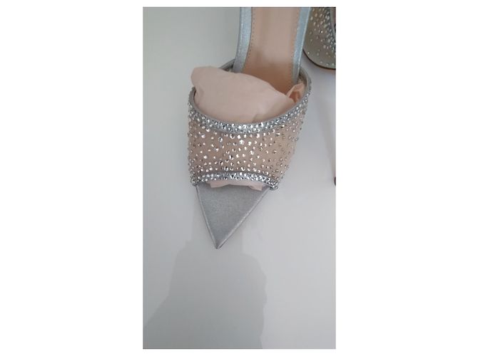 Sandali Mules Rania Gianvito Rossi Argento - vista 4