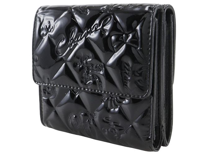 Portafoglio bi-fold Icon Line di Chanel Nero - vista 2