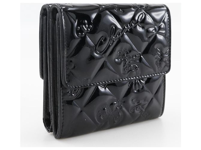 Portafoglio bi-fold Icon Line di Chanel Nero - vista 3