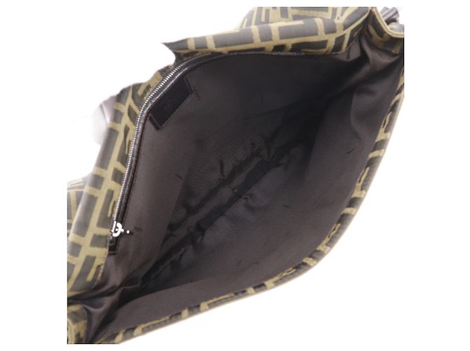 Borsa a Spalla Fendi Zucca Marrone - vista 5
