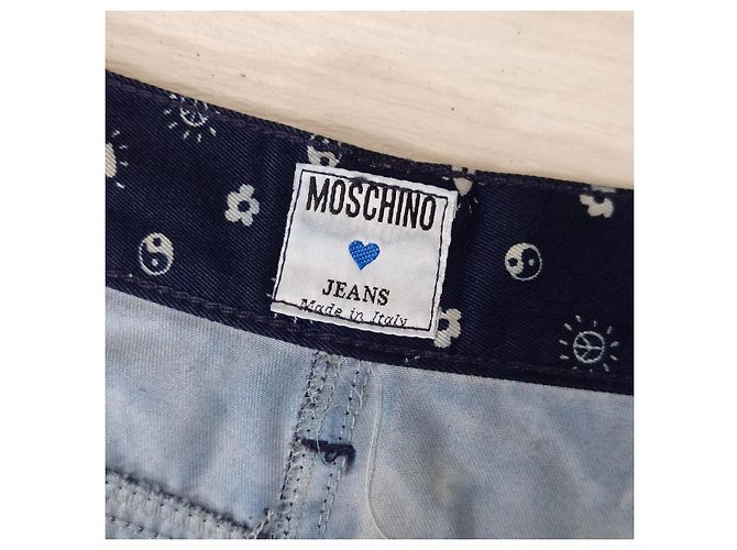 Moschino Jeans minigonna vintage anni '80 Blu - vista 4