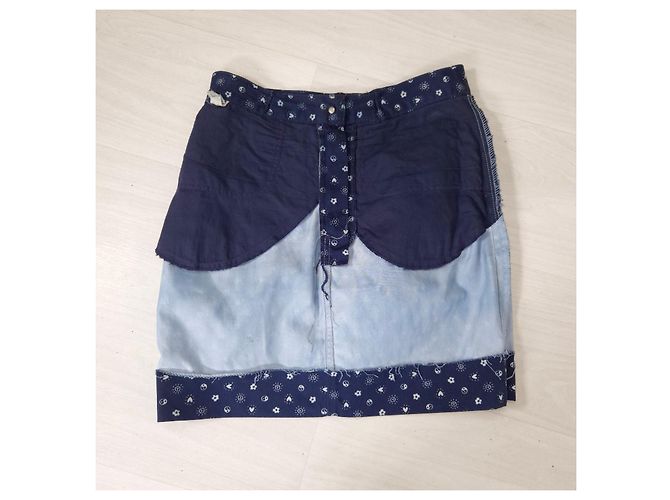 Moschino Jeans minigonna vintage anni '80 Blu - vista 5