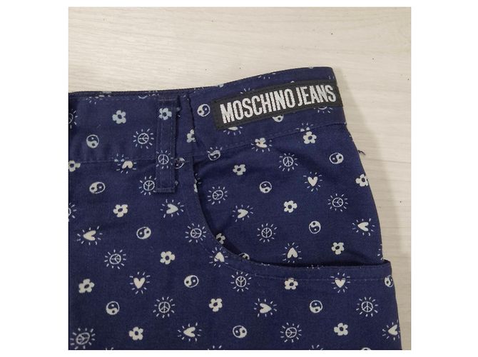 Moschino Jeans minigonna vintage anni '80 Blu - vista 6