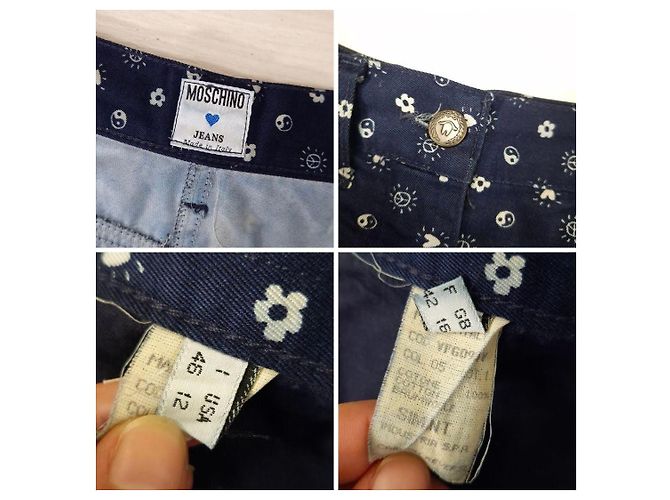 Moschino Jeans minigonna vintage anni '80 Blu - vista 7