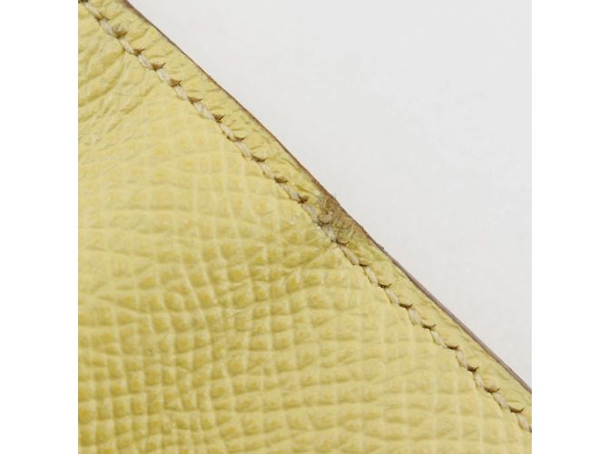Hermès Cartera larga de cuero Epsom amarilla de Hermes Amarillo - vista 13