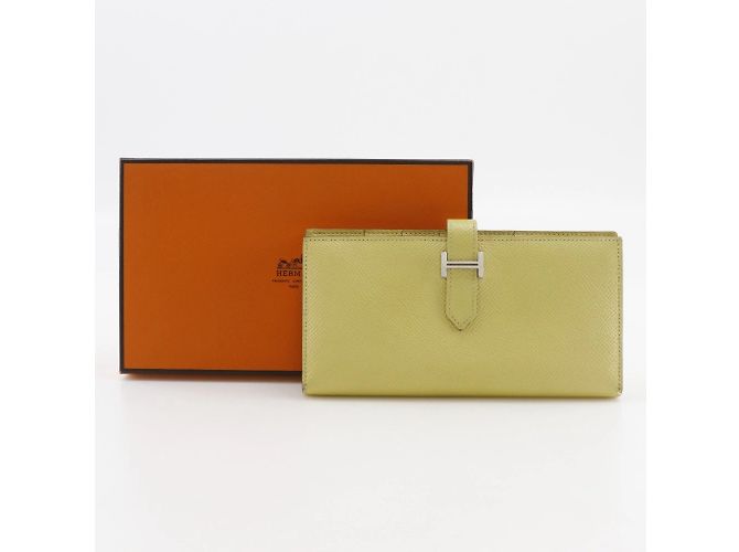 Hermès Cartera larga de cuero Epsom amarilla de Hermes Amarillo - vista 16