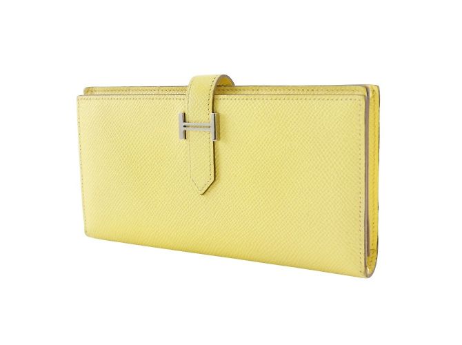 Hermès Cartera larga de cuero Epsom amarilla de Hermes Amarillo - vista 2