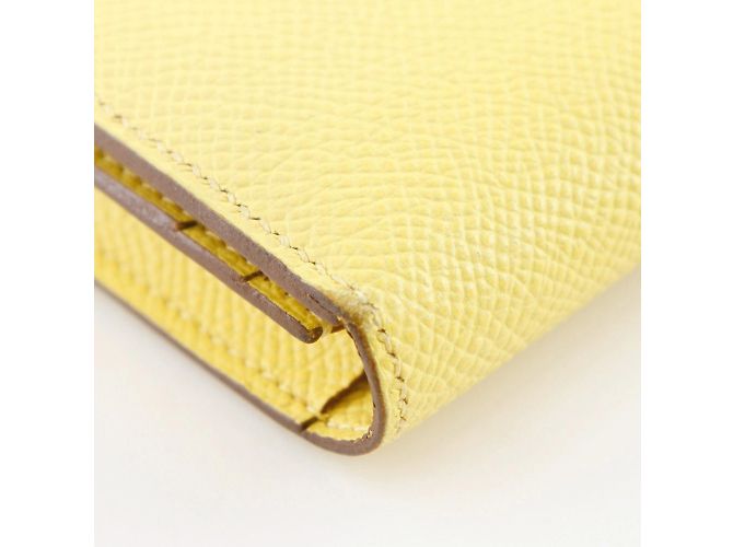 Hermès Cartera larga de cuero Epsom amarilla de Hermes Amarillo - vista 4