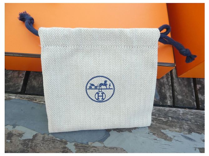 vollständiges Set blaue Box für Hermès mini Kelly kostbare Handtasche Orange Marineblau - Ansicht 2