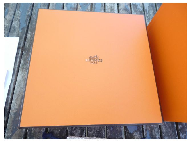 vollständiges Set blaue Box für Hermès mini Kelly kostbare Handtasche Orange Marineblau - Ansicht 4