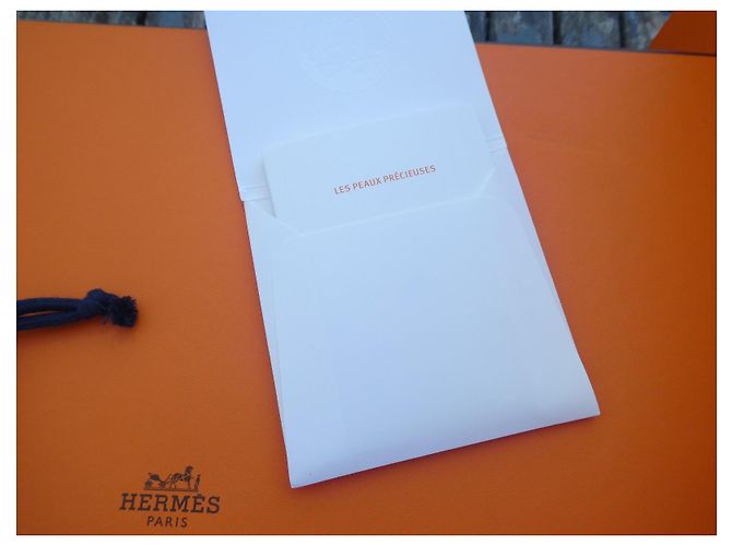 Hermès conjunto completo de caja para mini kelly precioso Naranja Azul marino - vista 5