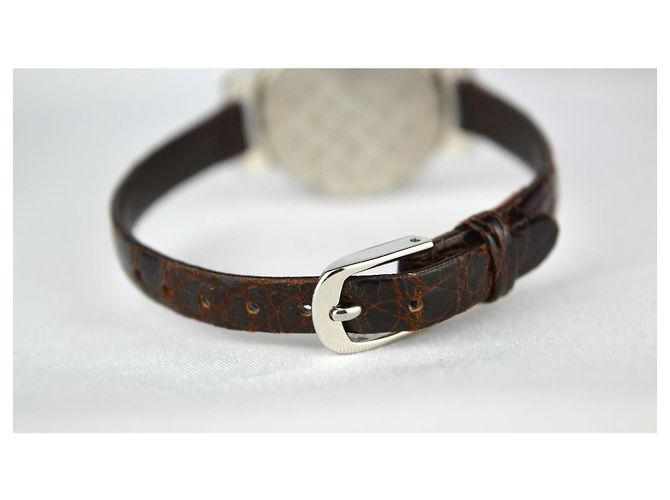 LOUIS VUITTON TAMBOUR VOLLES SET UHR Braun Silber - Ansicht 9