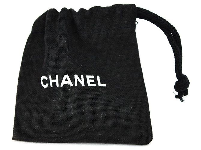 Orecchini Chanel CC dorati con pietra nera Nero D'oro - vista 7