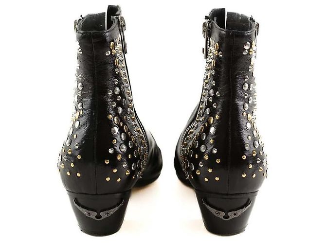Zadig & Voltaire Botas de cuero negras Negro - vista 2