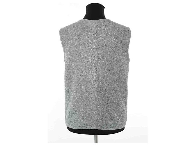 Louis Vuitton Top sin mangas plateado Plata - vista 4