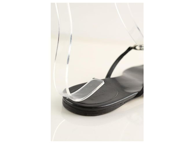 Gucci Chinelo de couro preto - vista 3