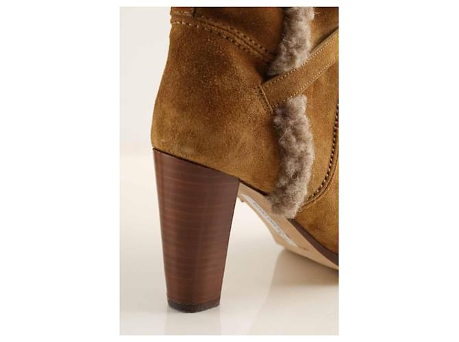 Vanessa Bruno Stivali foderati in suede marrone - vista 3