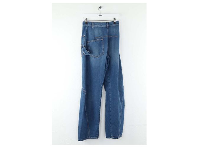 JW Anderson Jeans anchos de algodón azul - vista 3