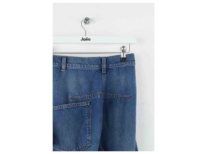 JW Anderson Jeans anchos de algodón azul - vista 4