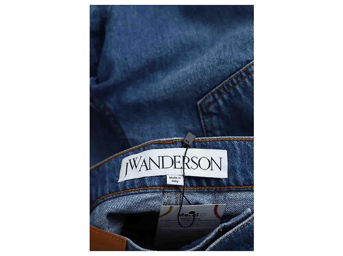 JW Anderson Jeans anchos de algodón azul - vista 5