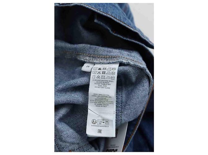JW Anderson Jeans anchos de algodón azul - vista 6