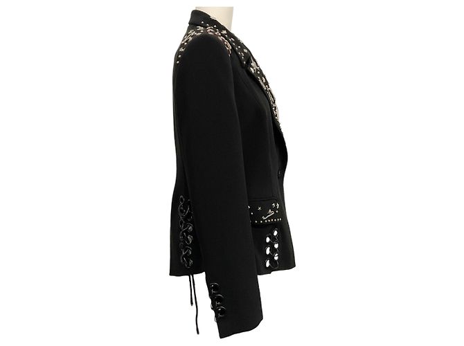 Giacca in metallo nero decorata Sass & Bide As Anything - vista 2