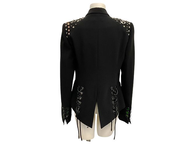 Giacca in metallo nero decorata Sass & Bide As Anything - vista 3