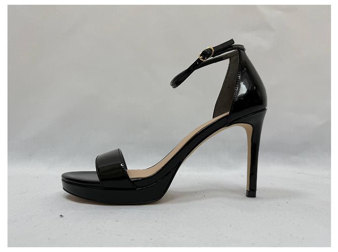 Sandali con piattaforma Nudist di Stuart Weitzman in pelle verniciata nera Nero - vista 17