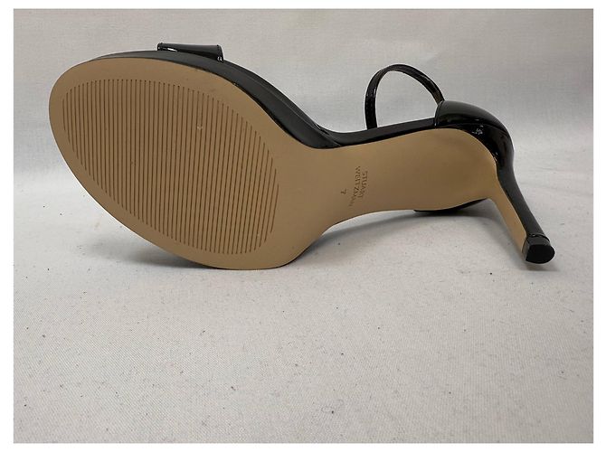 Sandali con piattaforma Nudist di Stuart Weitzman in pelle verniciata nera Nero - vista 22
