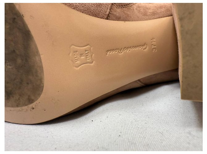 Botas altas de tacón bloque Gianvito Rossi en ante marrón Castaño Roja - vista 25