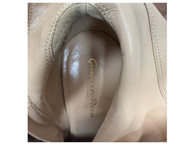 Botas altas de tacón bloque Gianvito Rossi en ante marrón Castaño Roja - vista 8
