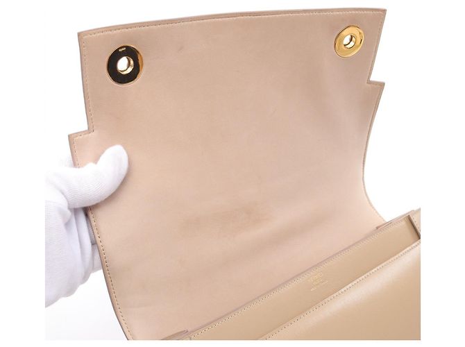 Piano Hermès Borsa a mano Hermes in pelle box calf Marrone Beige - vista 2