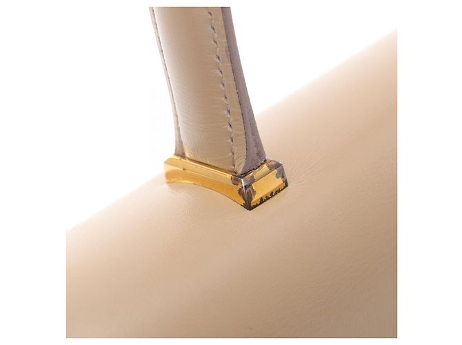 Piano Hermès Borsa a mano Hermes in pelle box calf Marrone Beige - vista 4