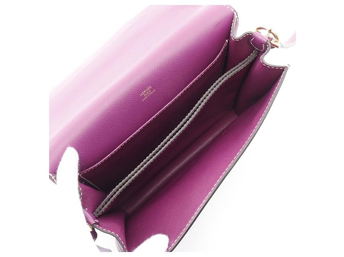 Hermès Borsa a spalla Hermes Evercolor in pelle Sac Roulis 23 Porpora - vista 2