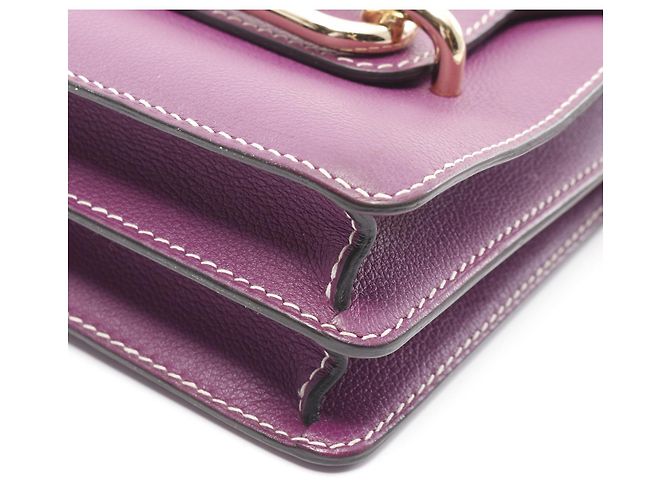 Hermès Borsa a spalla Hermes Evercolor in pelle Sac Roulis 23 Porpora - vista 6