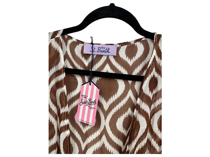 Autre Marque Saint Barth Bliss Abito da spiaggia lungo seta e cotone ikat Multicolore - vista 10