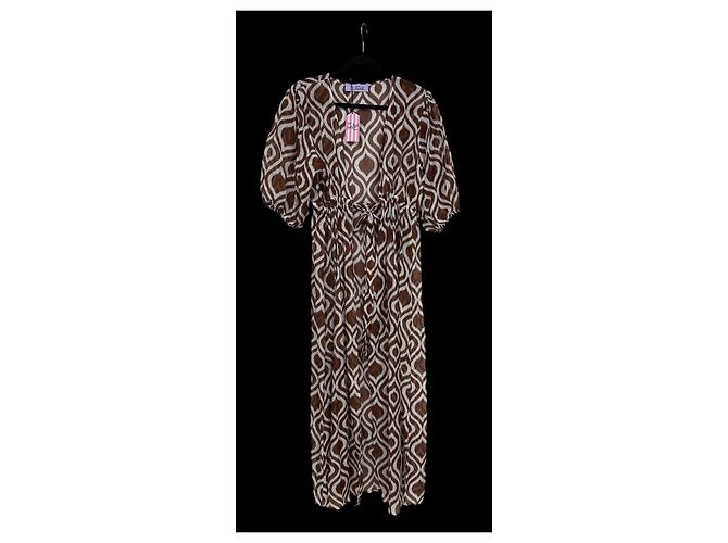 Autre Marque Saint Barth Bliss Abito da spiaggia lungo seta e cotone ikat Multicolore - vista 2